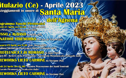 Vitulazio (Ce) Festeggiamenti in onore di Santa Maria dell’Agnena – Aprile 2023