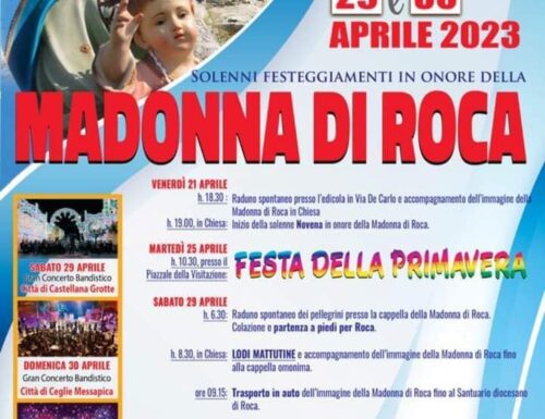 Solenne Festeggiamenti in Onore della Madonna di Roca 29 e 30 aprile 2023