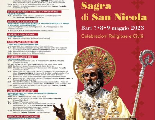 Bari: 936° Sagra di San Nicola 7-8-9 maggio 2023