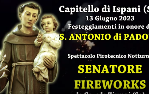 Capitello di Ispani (Sa) – Sant’ Antonio di Padova 2023 – SENATORE FIREWORKS – Spettacolo Serale