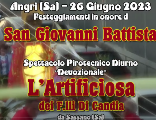 Angri (Sa) – San Giovanni Battista 2023 – L’ARTIFICIOSA dei F.lli Di Candia (Daylight Show)