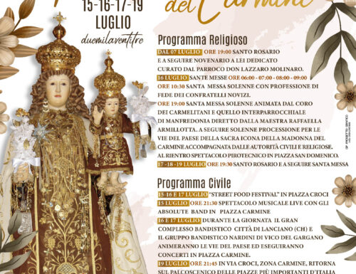 Madonna del Carmine, a Vico è festa con Street Food Festival e Marco Carta