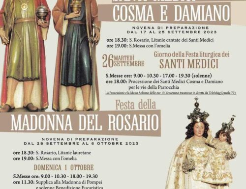 Acquaviva delle Fonti (Ba) Festa dei Santi Medici Cosma e Damiano e Madonna del Rosario 2023