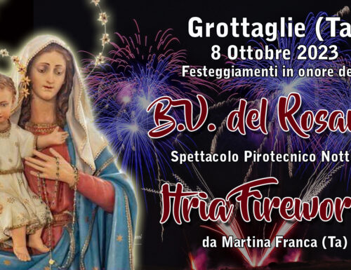 Grottaglie (Ta) Maria Ss. del Rosaria 2023 ITRIA FIREWORKS. Spettacolo pirotecnico serale